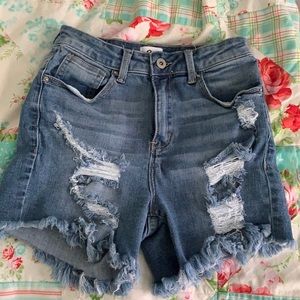 Denim shorts